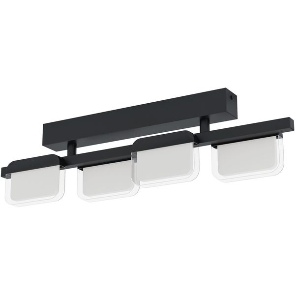 Eglo Deckenleuchte "Ervidel", Schwarz, H: 16Cm, 1 Stk., Leuchten, Deckenleuchte In Schwarz Aus Stahl - 4,5W - Warmweiß, Deckenleuchte-image