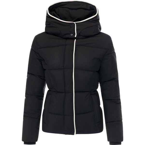 Winterjacke Ragwear "Gleama Youmodo", Damen, Gr. Xxl (44), Schwarz, Obermaterial: 100% Polyester. Innenfutter: 100% Polyester. Wattierung: 100% Polyester, Tailliert HüFtlang, Hoch Geschlossener Ausschnitt, Eng RippstrickbüNdchen, Jacken Winterjacke, Wasserdichte Damen Steppjacke Mit Abnehmbarer Kapuze-image