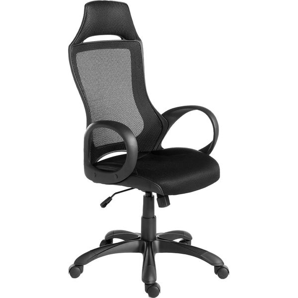 Sedia Girevole Da Ufficio Angel Cerdá In Tessuto Nero 4074-image