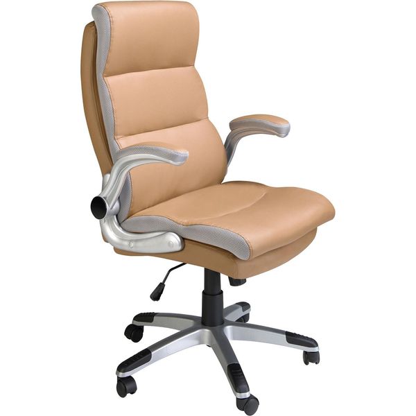 Sedia Girevole Da Ufficio Angel Cerdá In Pelle Finta Marrone 4141-image