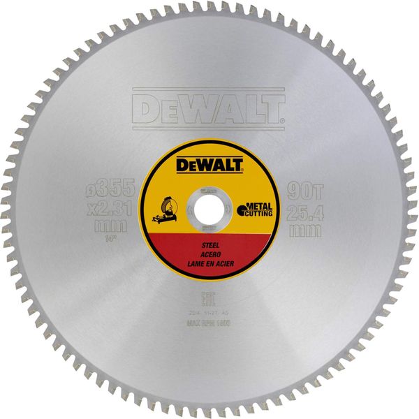 Dewalt DT1927-QZ - Lame Per Seghe Stazionarie 355 X25,4 X90D Per Acciaio-image
