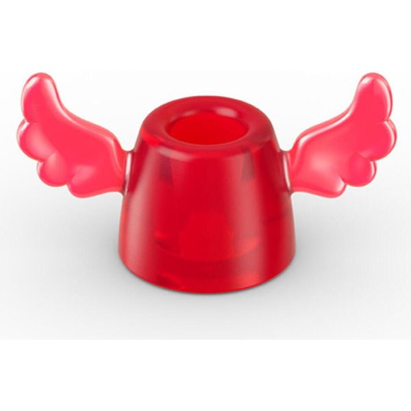 Koziol Hermes Portaspazzolino, Portaspazzolino, Stazione Spazzolino, Plastica, H 4 Cm, Rosso Trasparente, 5834536-image