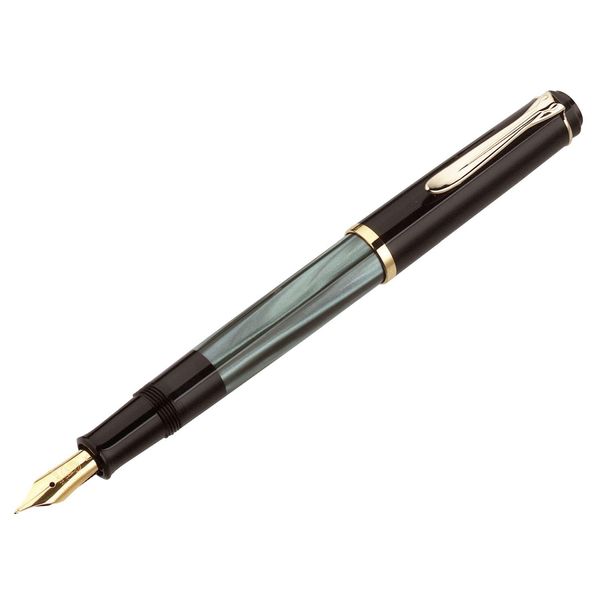 Pelikan 983403 Penna Stilografica Classic M200 Pennino M Verde Marmorizzato Scatola Pieghevole(S)-image