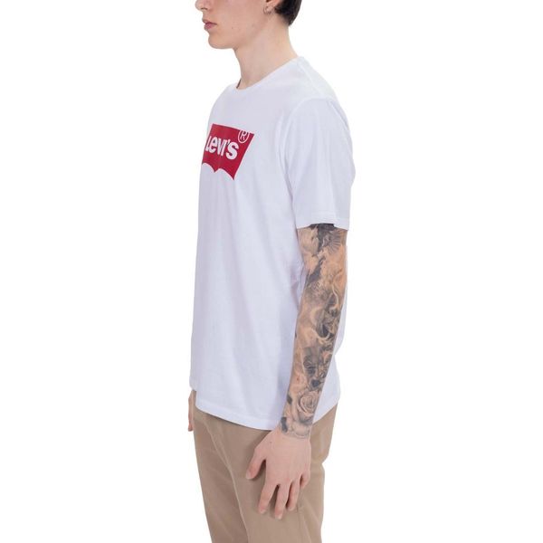 Levi's Uomo - T-Shirt Con Logo Batwing In Cotone Bianco - Taglia S-image