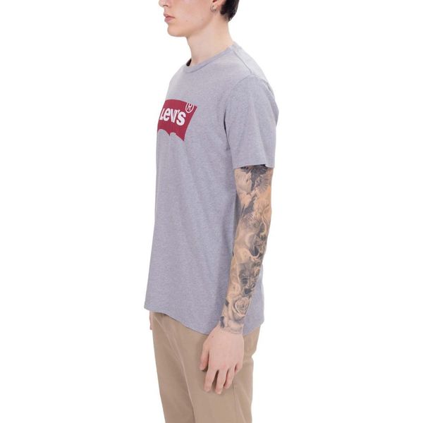 Levi's Uomo - T-Shirt Con Logo Batwing In Cotone Grigio MéLange - Taglia Xs-image