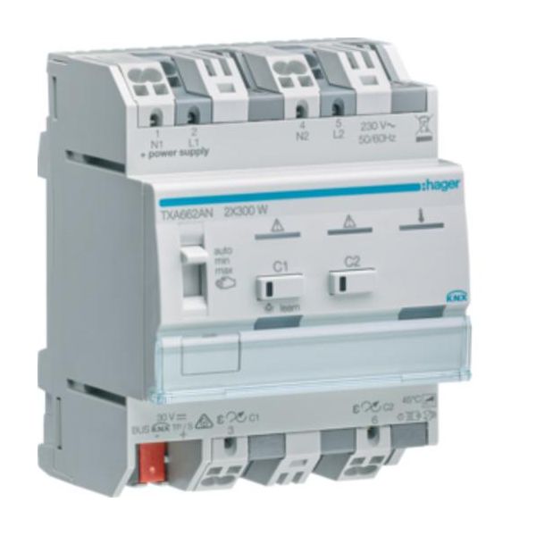 Hager TXA662AN Attuatore Dimmerabile Universale 2 Volte Knx Easy (TXA662AN)-image
