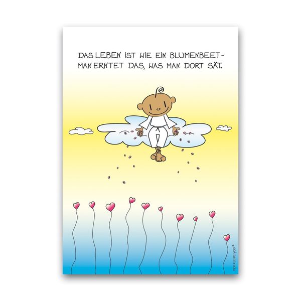 Goebel Il Piccolo Yogi Cartolina, La Vita è Come Un'aiuola, 10,5 X 15 Cm-image