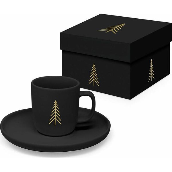 Ppd Pure Mood Black Matte Espresso, Mit Untertasse, Espressotasse, Tasse, Kaffeetasse, 75 Ml, 604612-image