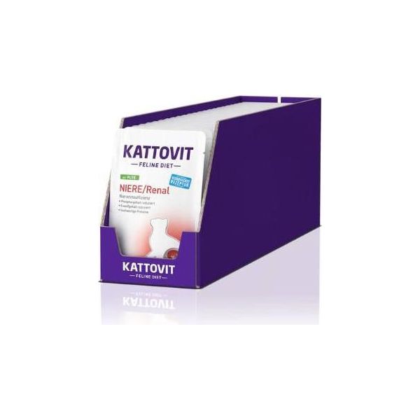Kattovit 85Gx24 Dieta Felina Niere/Renal Tacchino Fresco Sacchetto-image