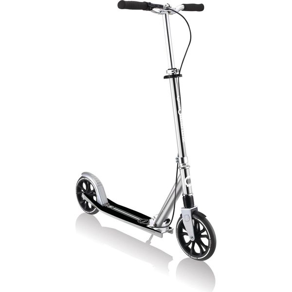 Globber Nl 205 Deluxe - Scooter, 205 Mm, Abec 9, Freno A Mano, Regolabile In Altezza, Sospensione Anteriore, Meccanismo Pieghevole, Argento-image
