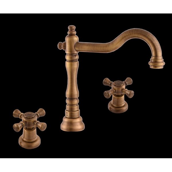 Miscelatore Per Lavabo Con Scarico Click-Clack Morava Old Brass, Colore: Old Brass, Dimensione: 3/8'' (MK332.0SM)-image