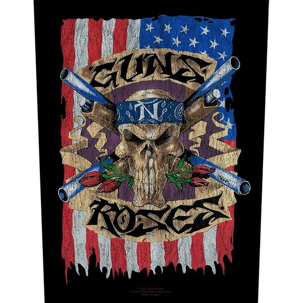 Guns N Roses - Bandiera - Toppa RO5026 (Taglia Unica) (Nero/Rosso/Bianco)-image