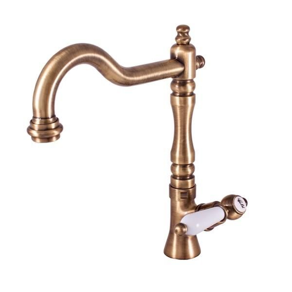 SlezáK-Rav SlezáK Rav Morava Retro MK594/8SM Miscelatore Monocomando Per Lavabo, Ottone Vecchio Colore: Ottone Vecchio-image