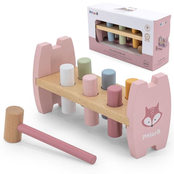 Viga Polarb Martello Di Legno Con Martello Fox Montessori-image