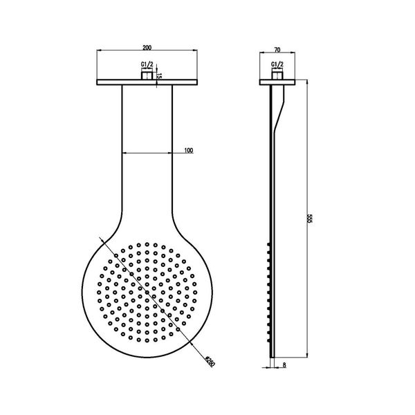 SlezáK-Rav Soffione Doccia In Metallo SlezáK Rav KS0006 Cromo Colore: Acciaio Inox-image