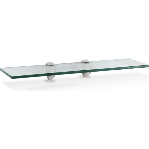 Jopassy Mensola In Vetro 60X10X0,8 Cm Con Supporto Mensola In Vetro Mensola Da Parete Mensola Da Bagno Mensola Da Appendere Vetro Trasparente-image