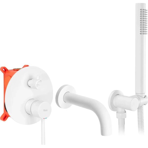 Rubinetto Da Vasca Rea Lungo White Matt + Box-image