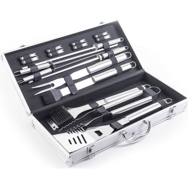 G21 Set Di Utensili Per Barbecue 17 Pezzi, Valigetta In Alluminio-image