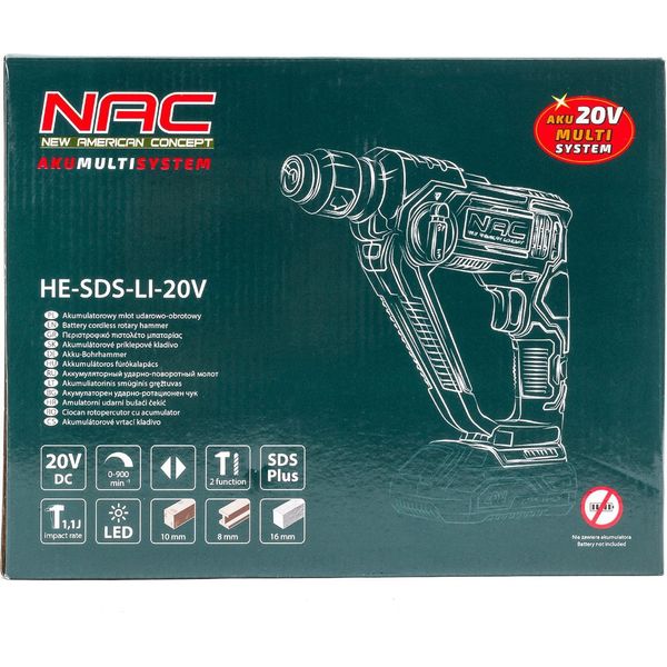 Trapano A Percussione Nac 20V Senza Batteria E Caricatore-image