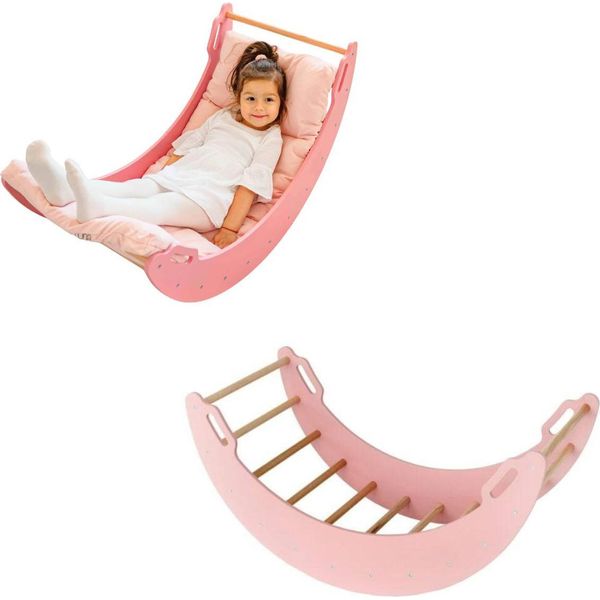 Arco Di Arrampicata In Legno "Moon"" | Triangolo Di Arrampicata Per Bambini | Giocattoli Montessori | Parco Giochi Rockerboard"-image