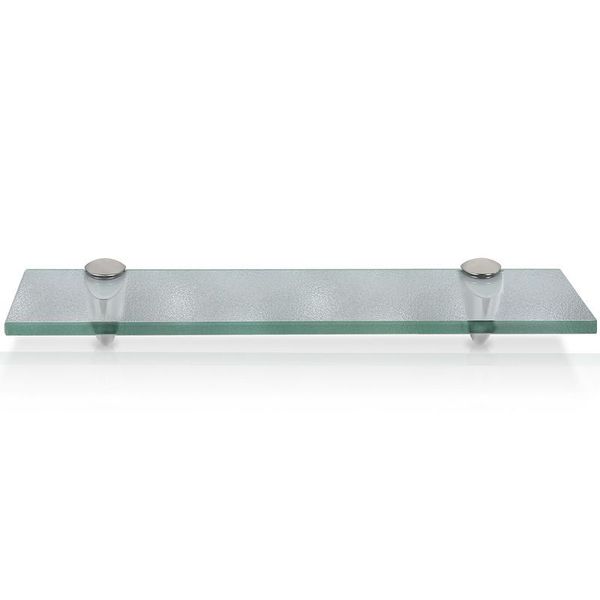 Mensola In Vetro 50X10X0,8 Cm Con Supporto Mensola In Vetro Mensola Da Parete Mensola Da Bagno Mensola Da Appendere Vetro Smerigliato-image