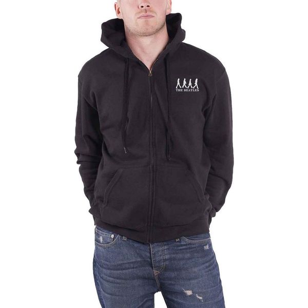 The Beatles - Felpa Con Cappuccio "Abbey Road"" Per Uomo/Donna Unisex RO804 (S) (Nero)"-image