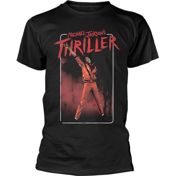 Michael Jackson - Maglietta "Thriller Suit"" Per Uomo/Donna Unisex RO5464 (S) (Nero/Bianco/Rosso)"-image