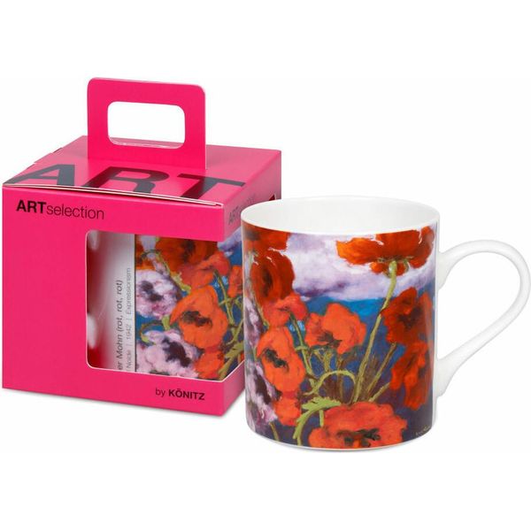 KöNitz Mug Large Poppy - Emil Nolde, In Confezione Regalo, Bone China, Rosso, 400 Ml, 11 5 004 2791-image