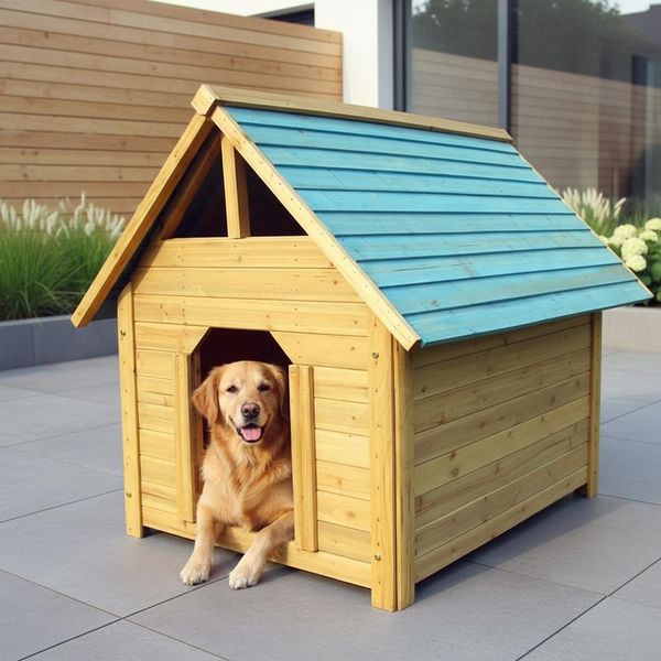 Mucola Cuccia Per Cani All'aperto 95CM Gabbia Per Cani Resistente Alle Intemperie Casa Per Cani In Legno Cuccia Per Animali Domestici Grotta Per Cani-image