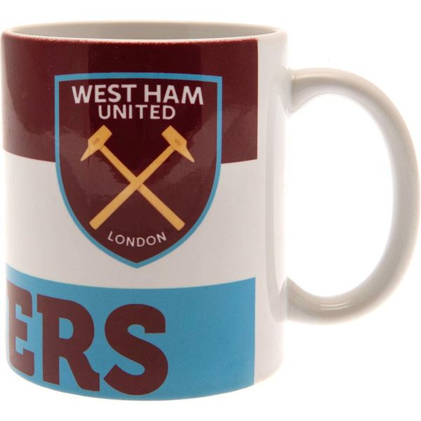West Ham United Fc - Tazza Da Caffè "The Hammers"" TA11435 (Taglia Unica) (Rosso Vino/Blu Cielo/Bianco)"-image
