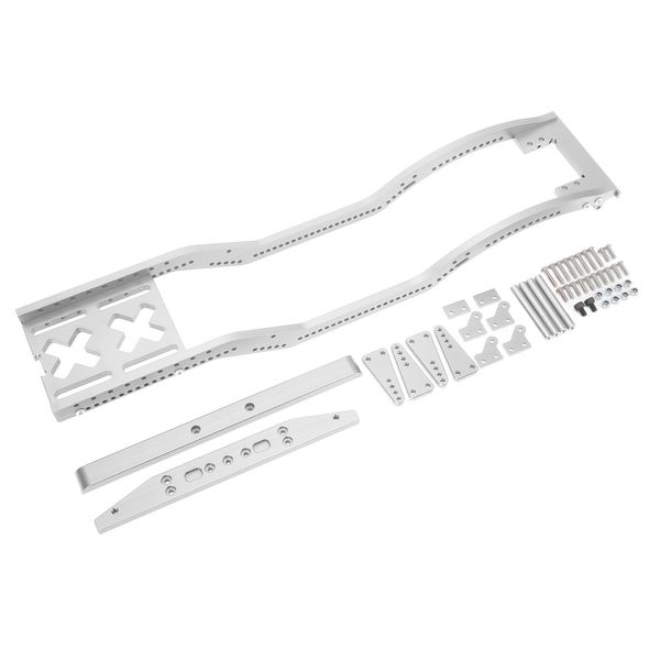 Set Telaio Auto Rc, Telaio Rc 1/10 Con Paraurti, Set Telaio In Metallo Per SCX10 D90, Telaio Corpo Auto Rc 1/10, Telaio Telaio Auto Rc, Accessori Metallo Auto Rc-image