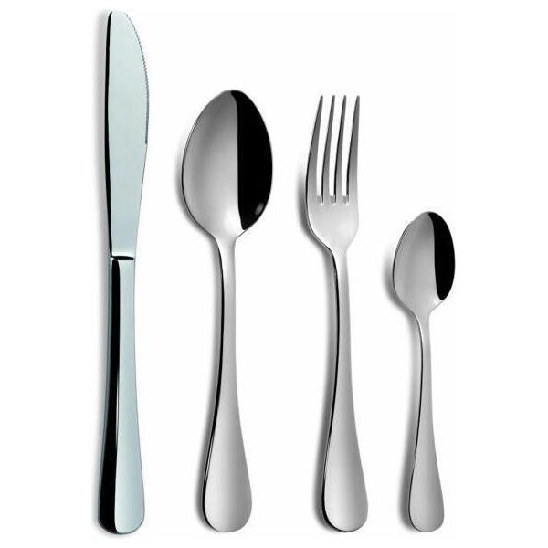 Set Di Posate Comas North M 24 Pezzi, Acciaio Inossidabile 18/10, Colore Argento, 7120-image