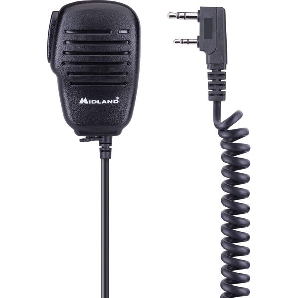 Midland - MA22 Lk Pro Microfono Altoparlante, Ptt, Clip Rotante, Volume Regolabile, Ascolto Privato, Compatibile Con Walkie Talkie CT590 S, G10 Pro, G13, G11 Pro, CT990 Eb, Radio A Presa 2 Pin Kenwood-image