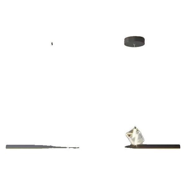 Lampada A Sospensione, Design Moderno E Minimalista, Led Ad Alta Efficienza Energetica, A-L100Cm-Nero, Dimmerabile Con Telecomando-image