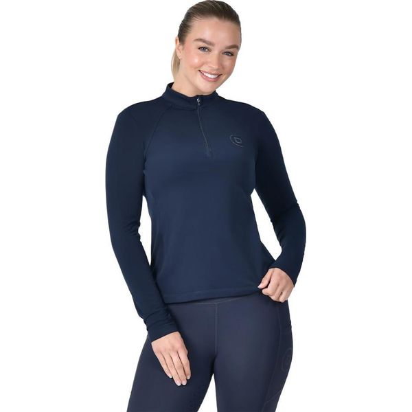 Dublin - Top Da Donna, Spazzolato, Da Equitazione, Manica Lunga WB2329 (42 It) (Navy)-image