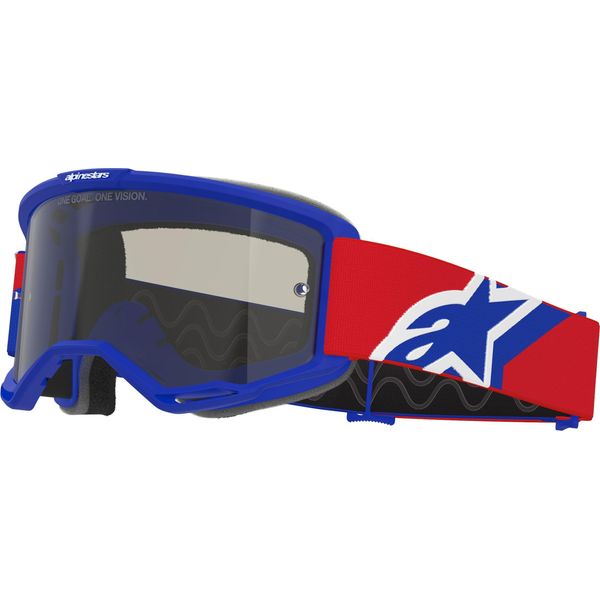 Occhiali Vision Sand, Alpinestars (Plexi Blu/Rosso/Bianco, Fumo Scuro) 2026-image