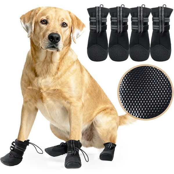 Inf Stivali Impermeabili Antiscivolo Per Cani - Protezione Zampe Per Outdoor, 4 Pezzi M-image