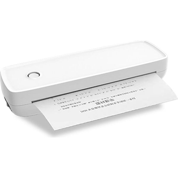 Inf Mini Stampante Termica A4 Portatile - 300 Dpi, Wireless E Bluetooth Bianco-image