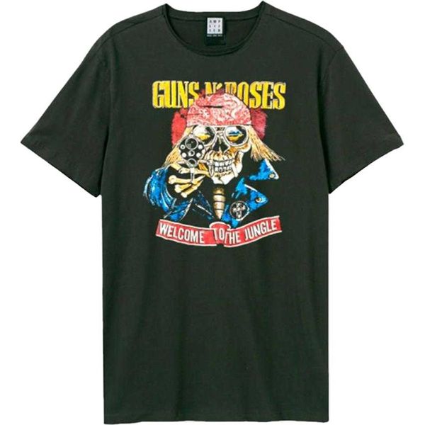 Guns N Roses - Maglietta "Welcome To The Jungle"" Per Uomo/Donna Unisex PH4793 (Xl) (Grigio)"-image