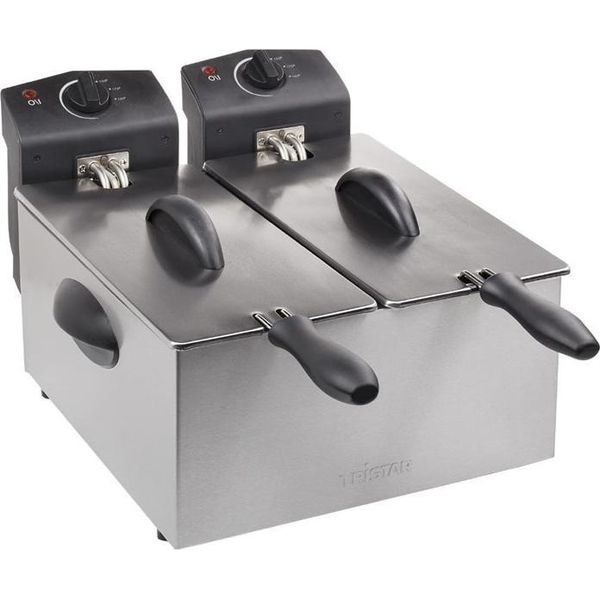 Tristar Friggitrice A Doppio Cestello FR-6937 - 2 X 3 Litri In Acciaio Inox-image