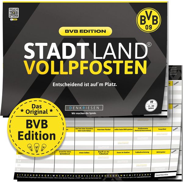 Denkriesen - Stadt Land Vollpfosten - Edizione Bvb - 'Decisivo è In Campo' - Blocco Partite Din A4-image