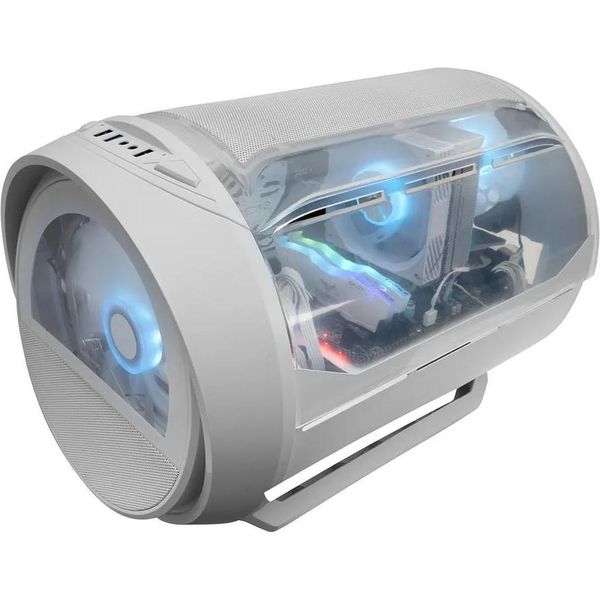 Mars Gaming MC-CYLONW, Mini Tower, Pc, Bianco, Micro Atx, Mini-Itx, Vetro Acrilico, Vetro Temperato, Gaming-image