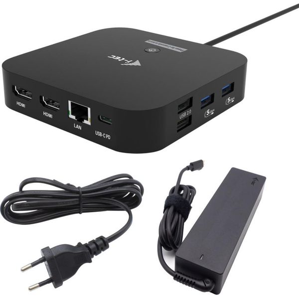 I-Tec USB-C Dual Hdmi Docking Station With Power Delivery 100 W + Universal Charger 100W-image