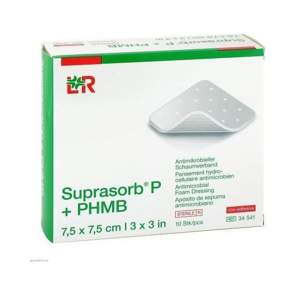 Medicazione In Schiuma Suprasorb P+Phmb 7,5X7,5 Cm 10 Pz-image