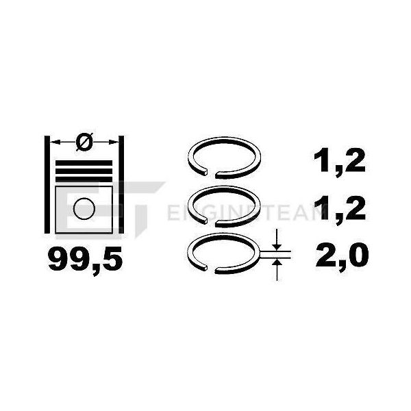 Et Engineteam R4000700 Set Di Fasce Elastiche Per Subaru Forester (Sh) Forester (Sg) Legacy Iv Estate (Bp) Impreza Notchback (Gd) Forester (Sf)-image
