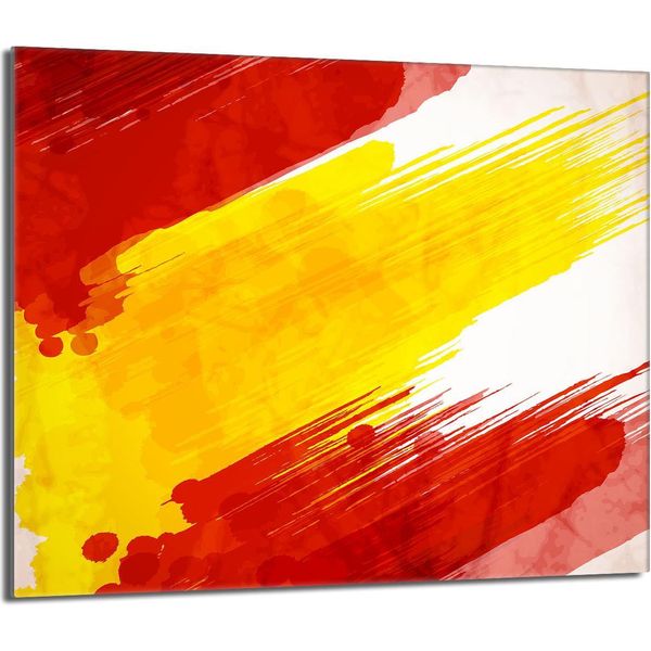 Piastra Di Copertura Del Piano Cottura 60X52 Coperchio Del Piano Cottura In Ceramica Paraspruzzi Piatto In Vetro Tagliere Decorativo, Colore Rosso-image