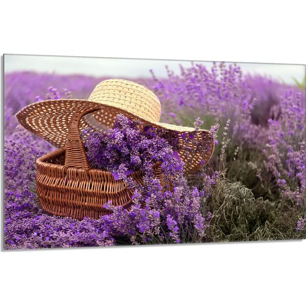 Piastra Di Copertura Del Piano Cottura 80X52Cm 1 Pezzo In Ceramica, Paraschizzi, Viola Lavanda-image