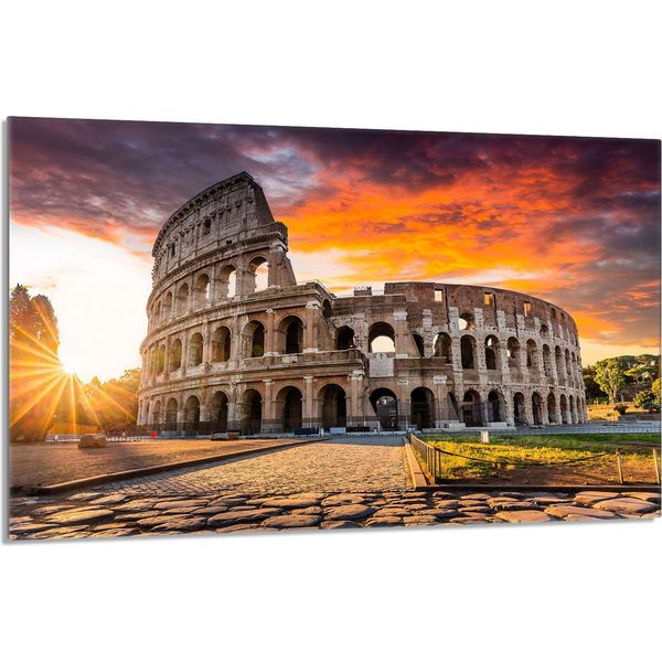 Piastra Di Copertura Per Piano Cottura 80X52Cm 1 Pezzo In Ceramica, Paesaggio Colosseo-image