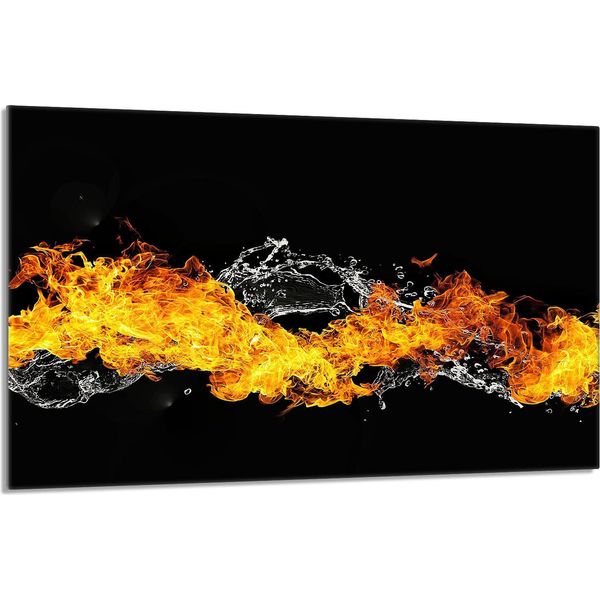 Piastra Di Copertura Del Piano Cottura 80X52Cm Coperchio Del Piano Cottura In Ceramica 1 Pezzo Paraspruzzi, Acqua Antincendio-image