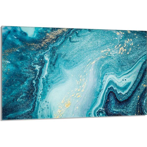 Piastra Di Copertura Del Piano Cottura 80X52Cm 1 Pezzo Di Copertura Del Piano Cottura In Ceramica, Marmo Turchese-image